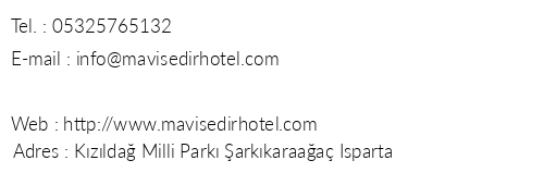 Mavi Sedir Hotel telefon numaralar, faks, e-mail, posta adresi ve iletiim bilgileri